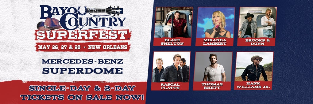 Bayou Country Superfest 2018 Seating Chart